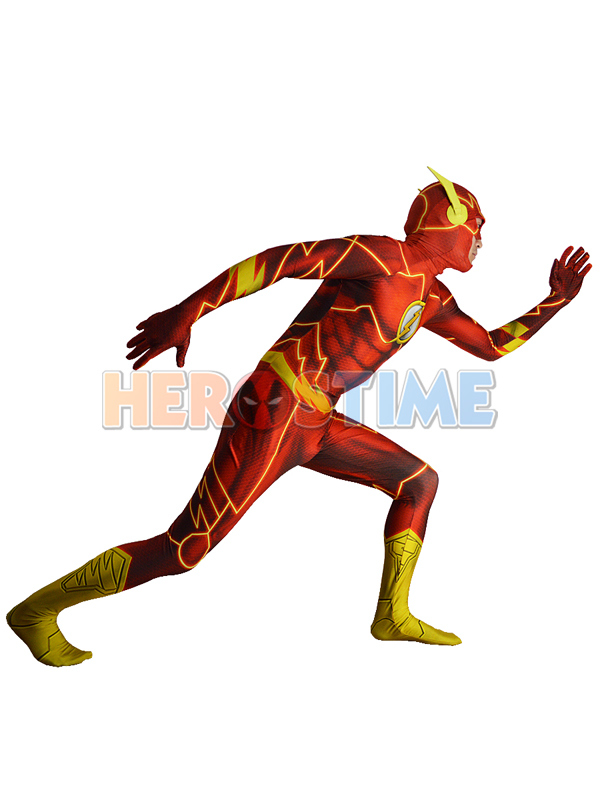 The New 52 Flash Costume 3D Shade Cosplay Suit